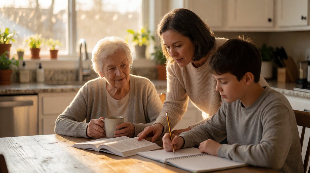 Squeezed in the middle: the sandwich generation cares for their own children and their ageing parents at once