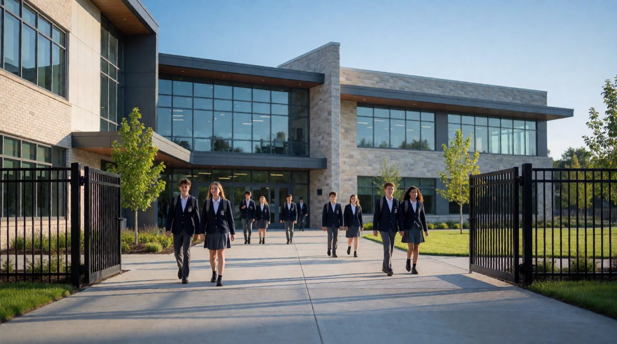 A busy state school is free for every family, while private schools charge fees and often have smaller classes