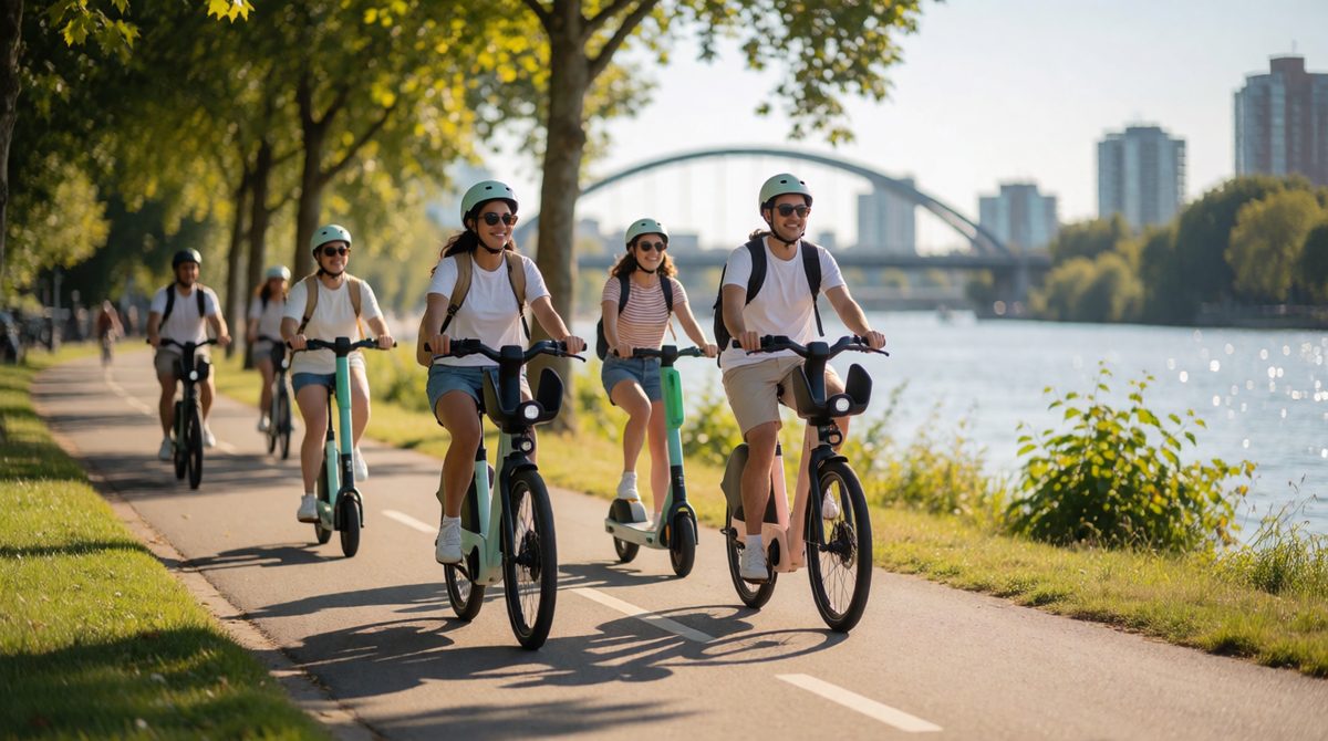 Bike and e-scooter hire help tourists explore cities