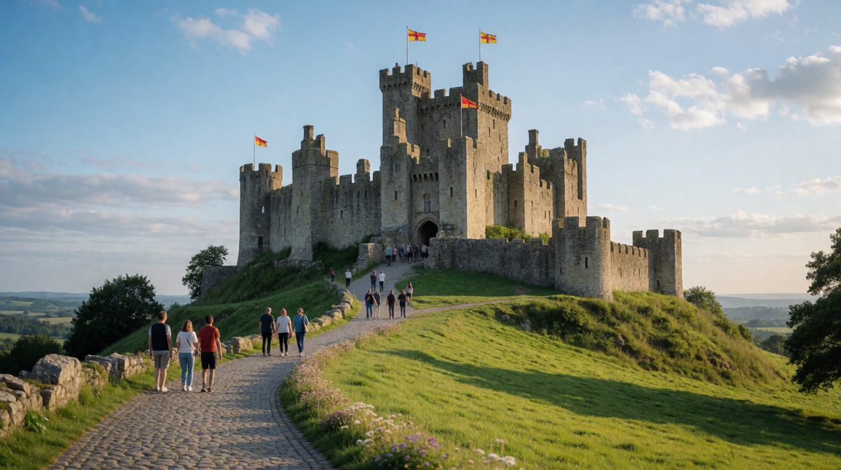 Built attractions like historic castles are made by people, unlike natural ones, but both pull in huge visitor numbers