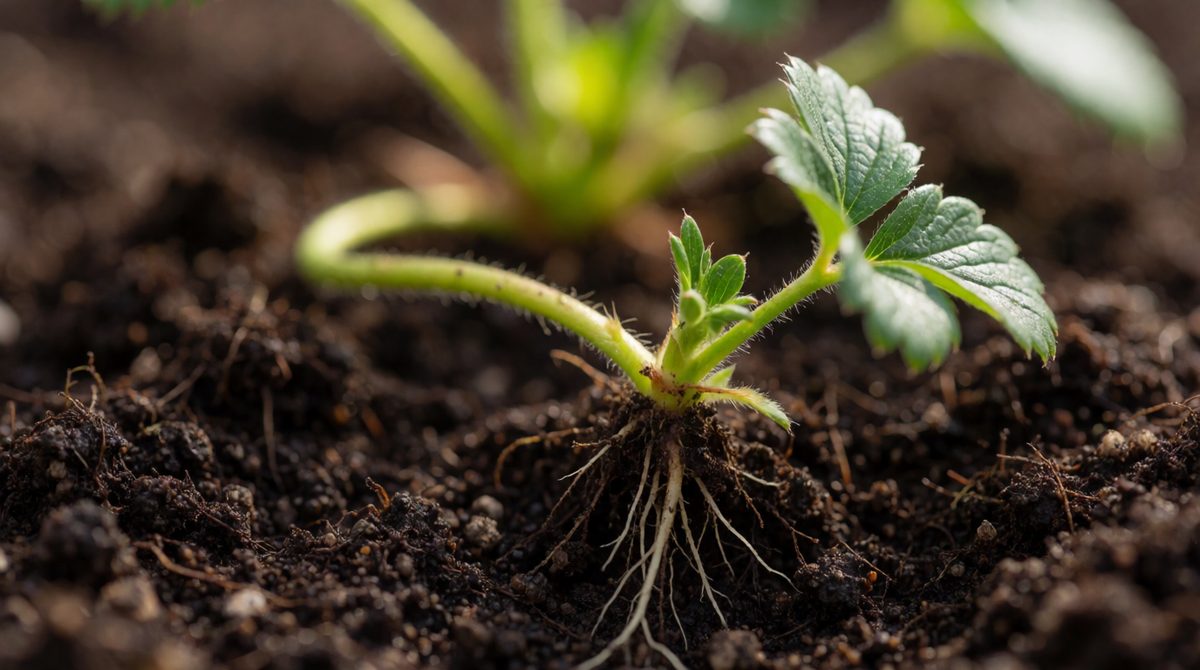 Runners grow new plants from the parent