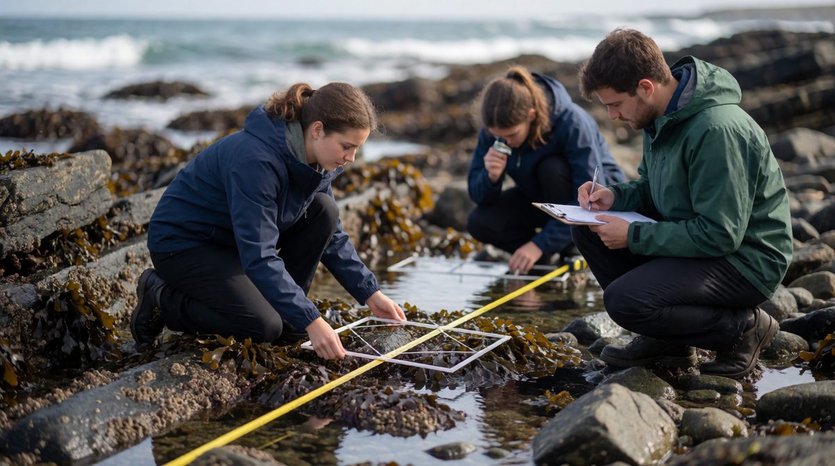 Belt transects record species across a gradient