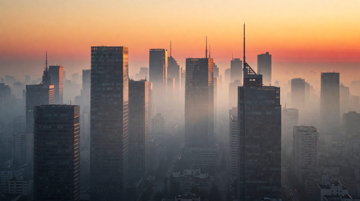 Traffic and industry pollute the air