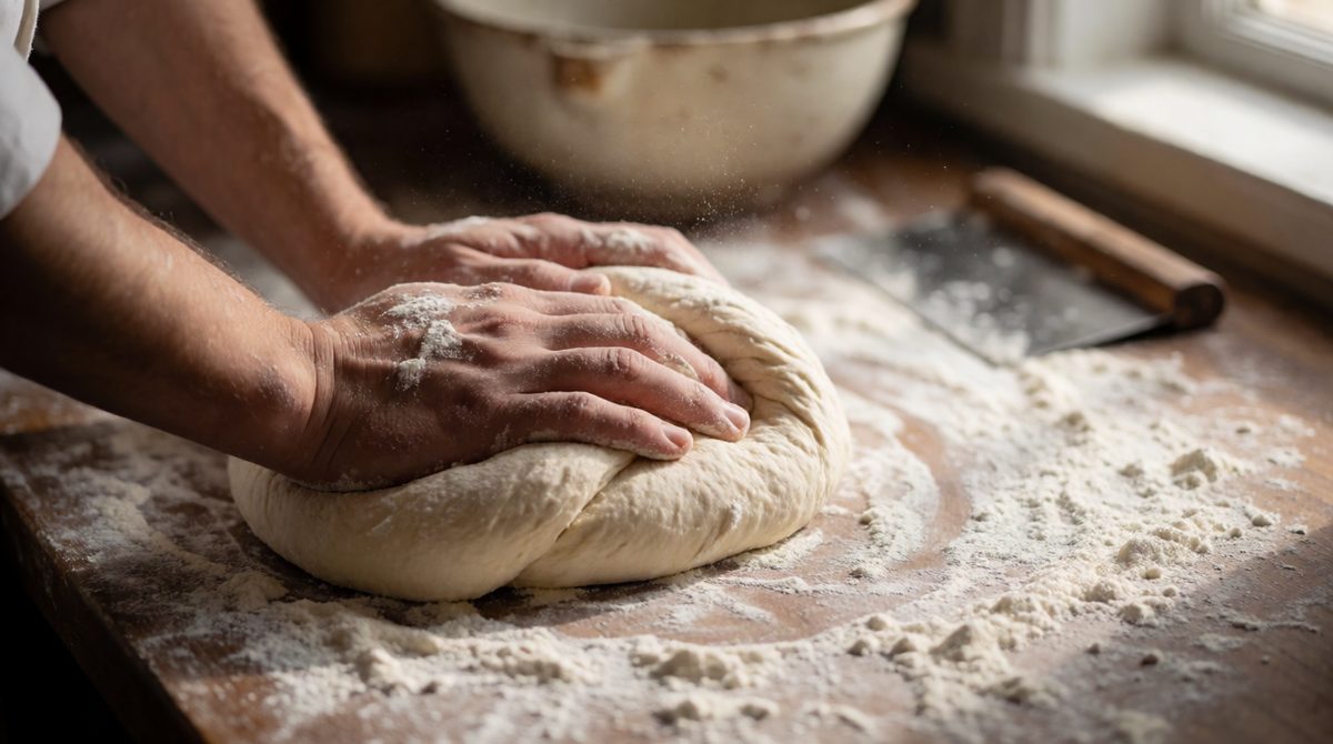Kneading and proving are key steps in bread making