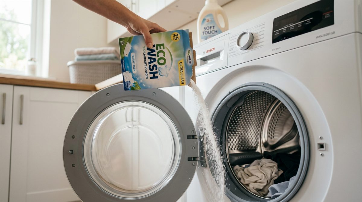 Enzymes are used in biological washing powders