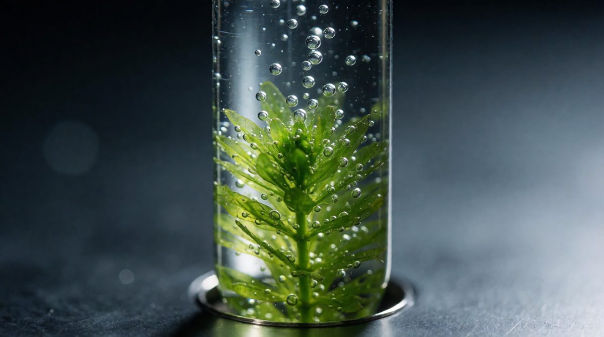 Counting oxygen bubbles from pondweed