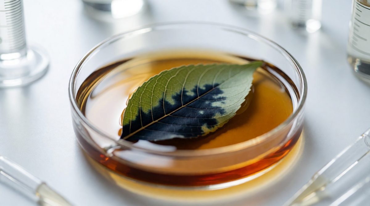 Testing a leaf for starch with iodine