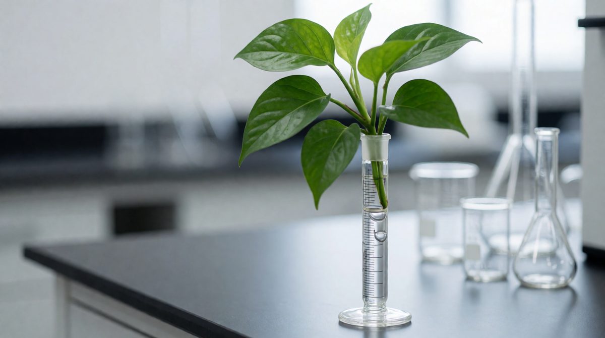 A potometer measures transpiration