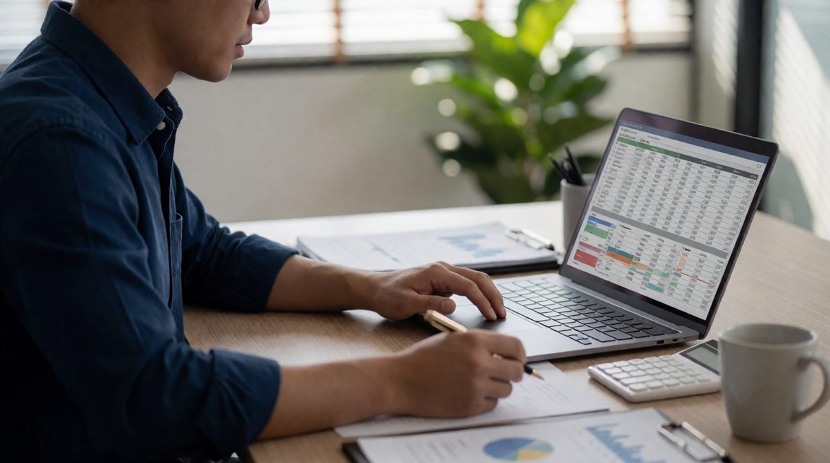 Closing balances become next month's opening balance