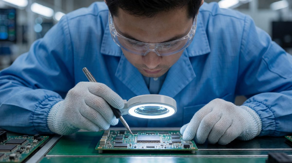 Quality checks catch faults before products leave