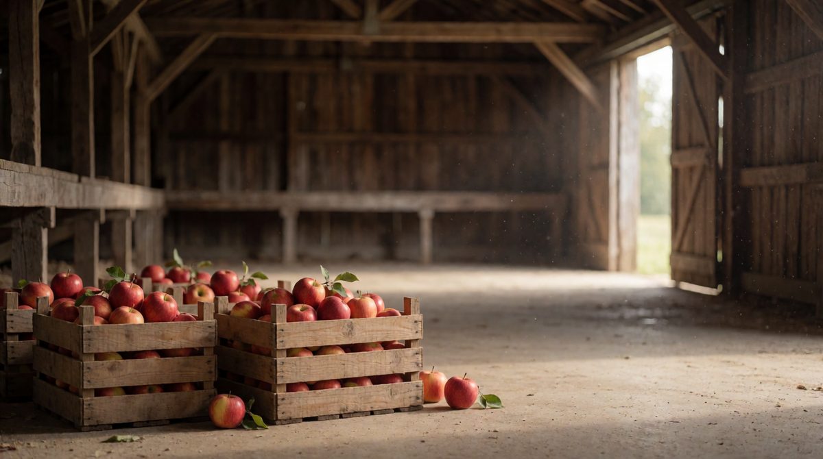 A poor harvest means fewer apples to sell, so the equilibrium price rises and quantity falls