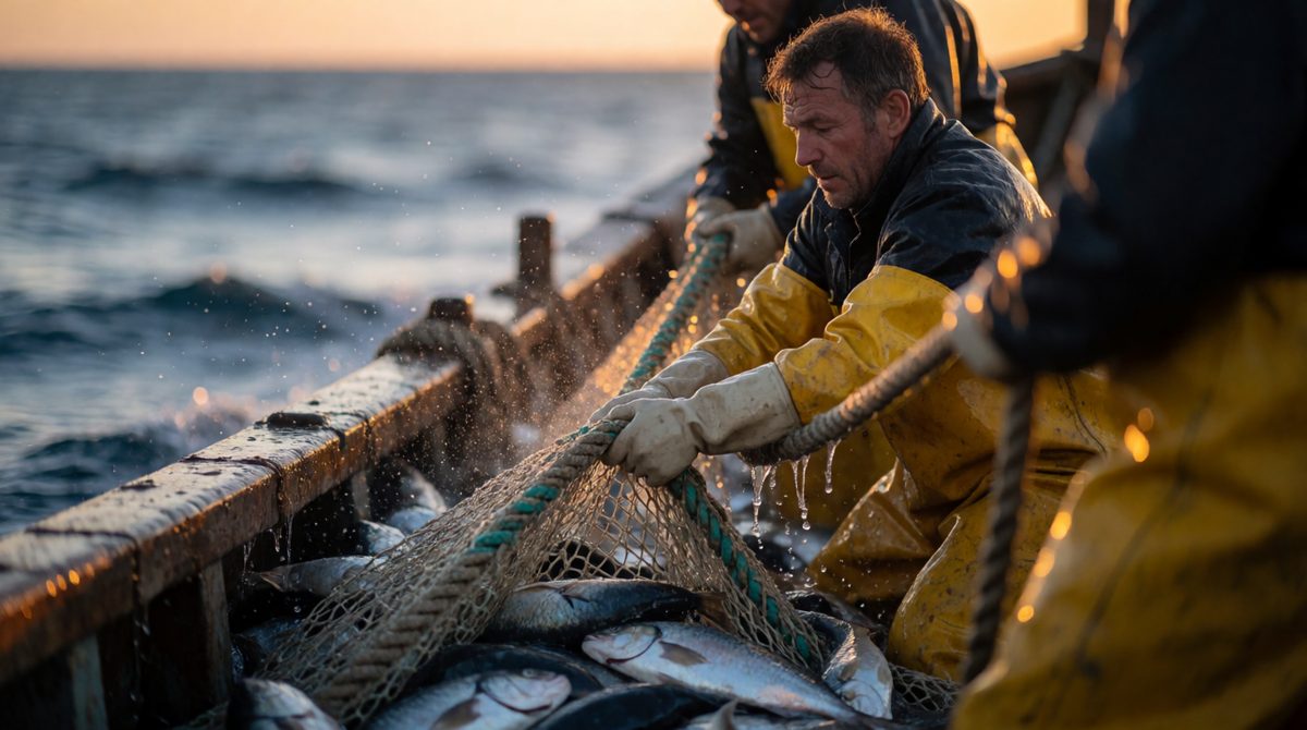 Fishing is primary sector work: taking natural resources straight from the land or sea