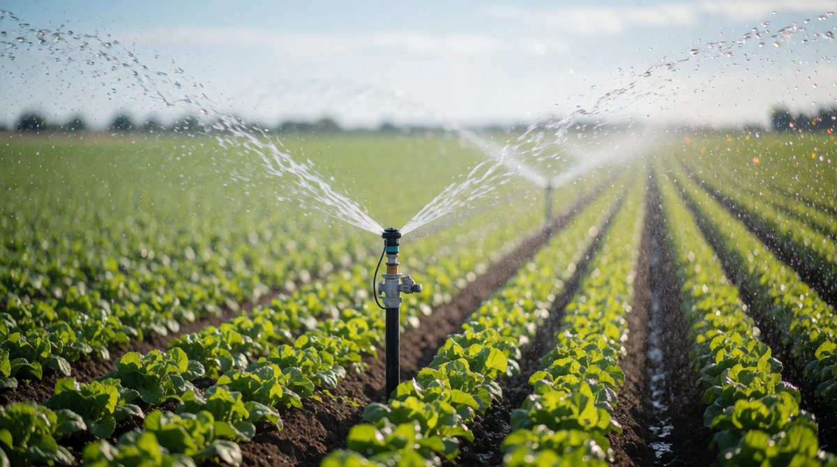 Irrigation brings water to dry fields, raising the output from each hectare: better land productivity