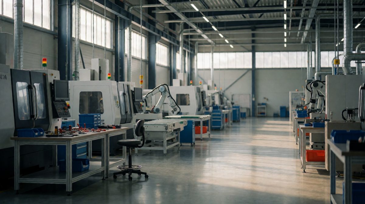 Idle machines mean unemployed resources, so the economy is producing inside its PPC