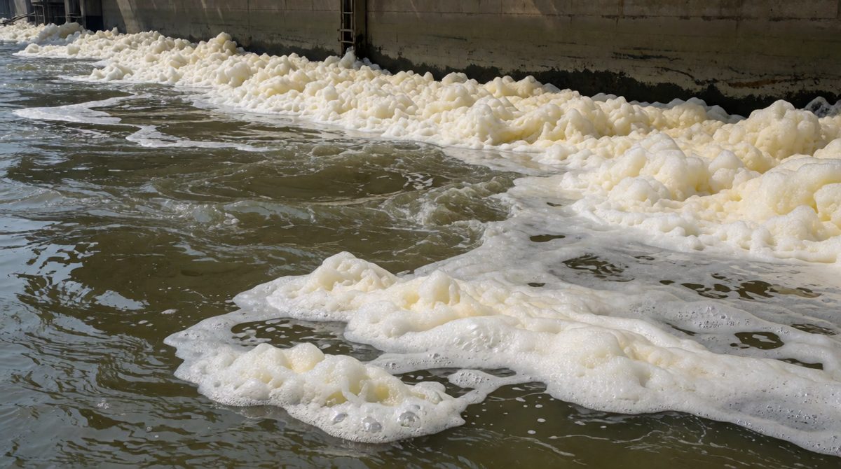 Factory waste in rivers is water pollution, one way business activity harms the environment