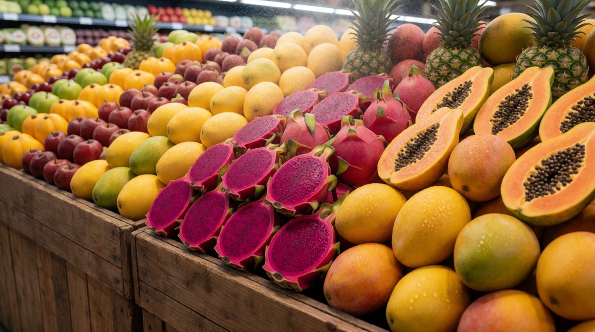 Fruit from all over the world in one shop: globalisation gives consumers more choice