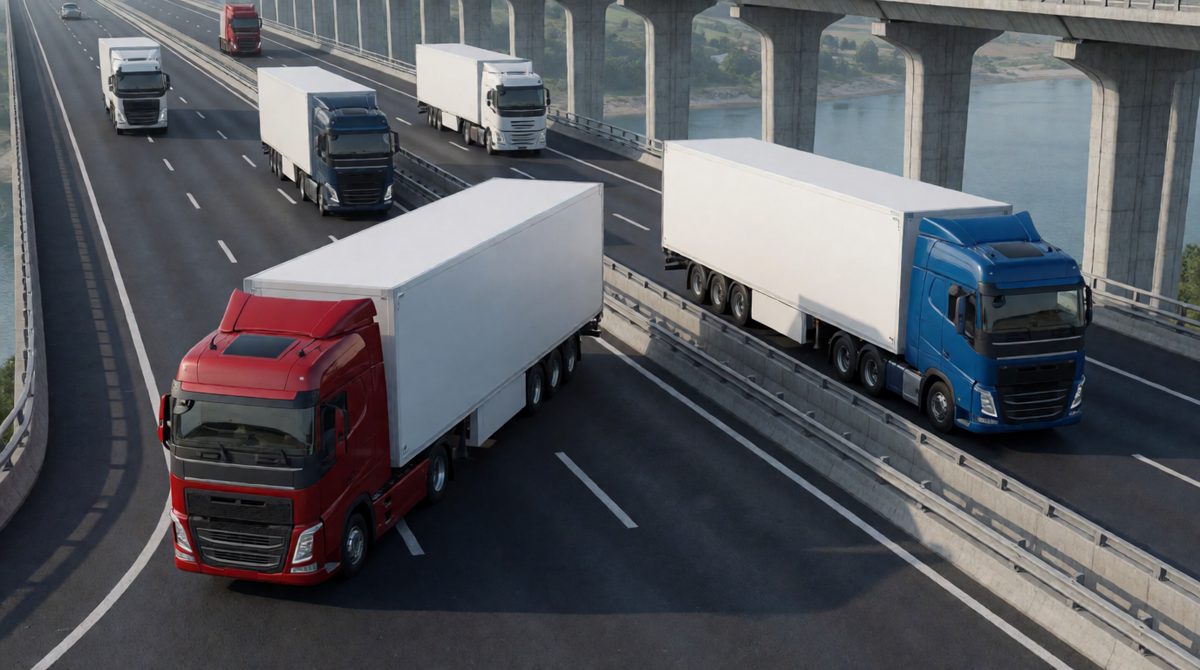 Trading bloc members trade freely with each other, so lorries cross borders without tariffs
