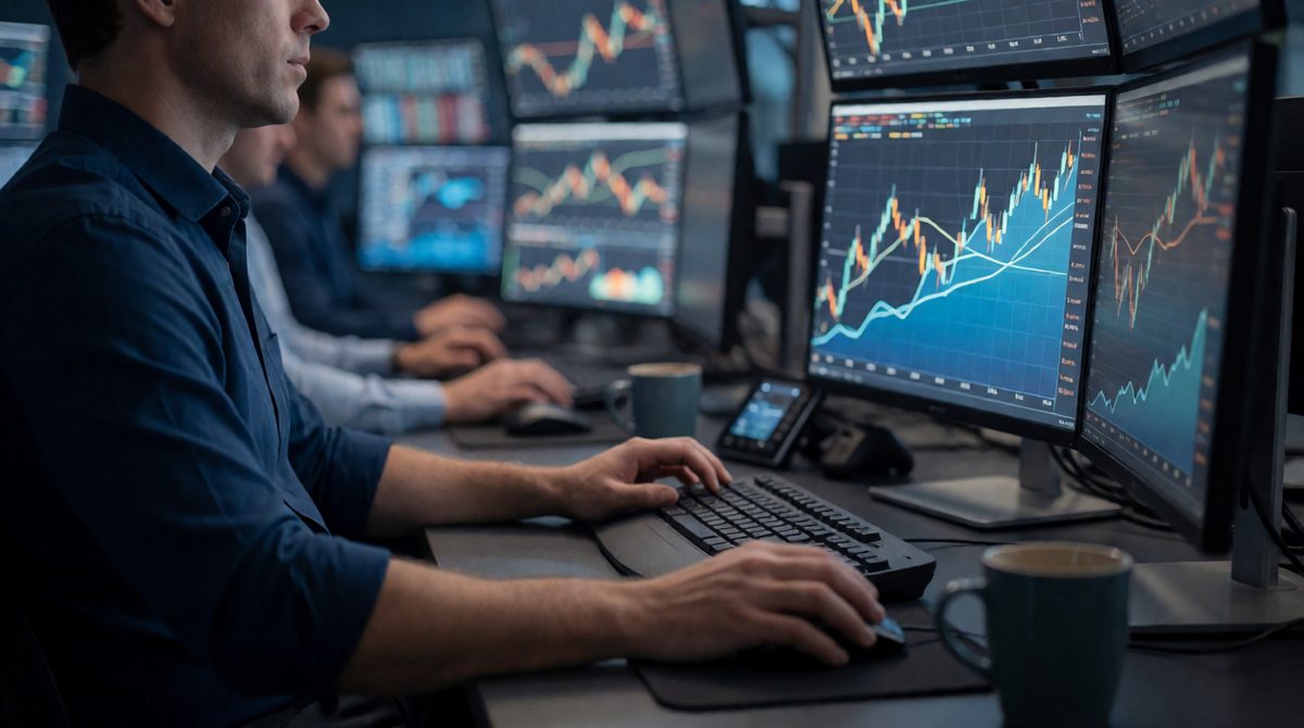 Currency speculators buy and sell huge amounts of money, which can move exchange rates fast