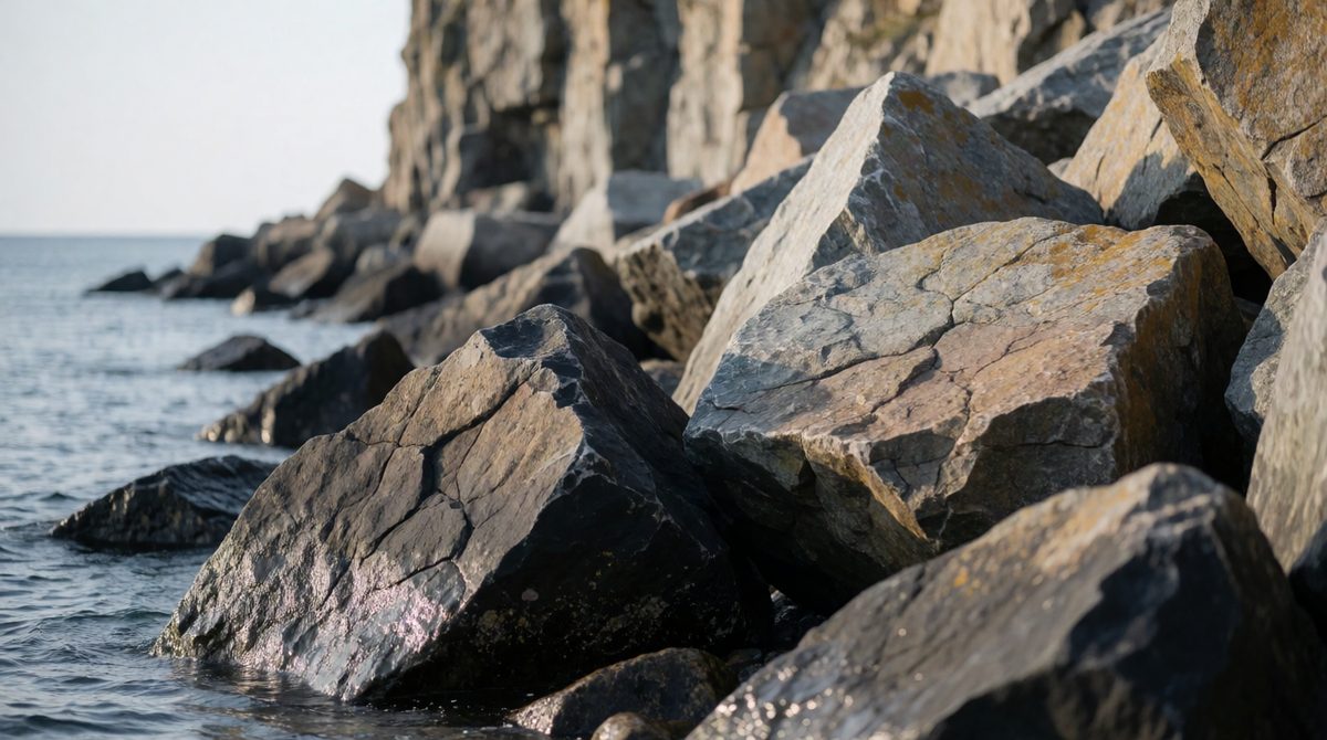 Gabions and riprap absorb wave energy
