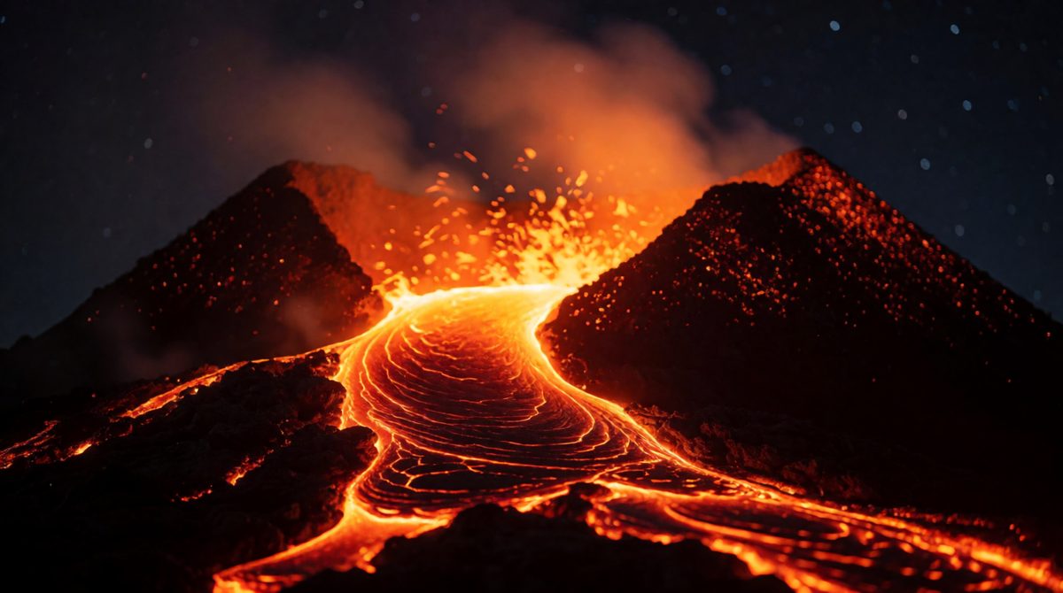 Volcanoes form along plate boundaries