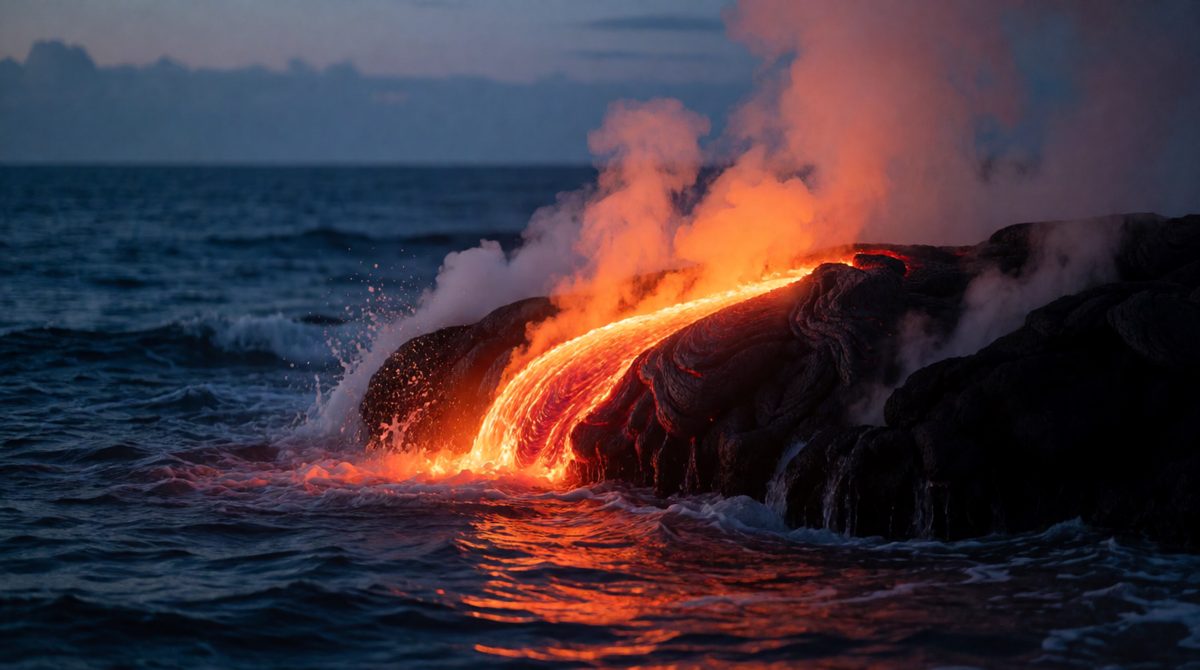 Hawaii's volcanoes sit over a hotspot