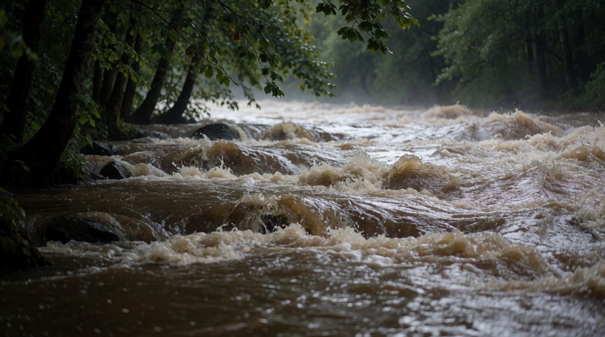 Rain affects how quickly a river rises after a storm