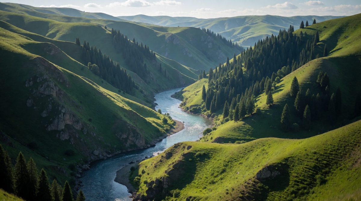 Rivers carve out valleys over thousands of years
