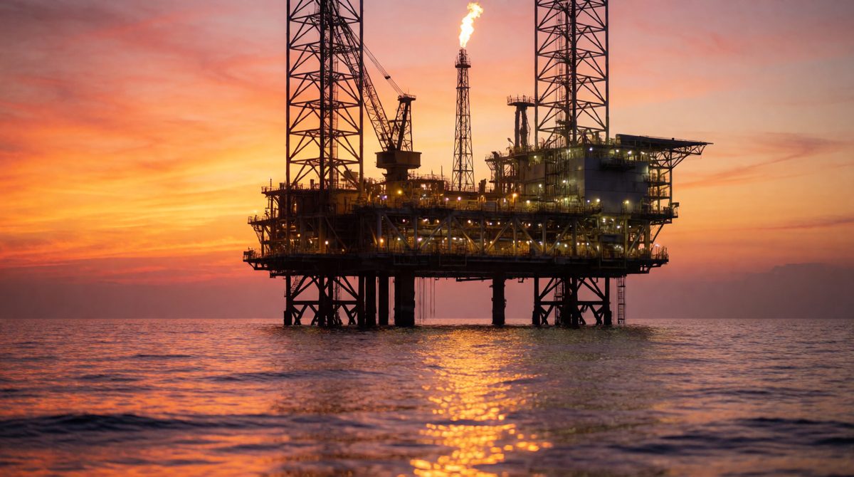 Oil is extracted from beneath land and sea