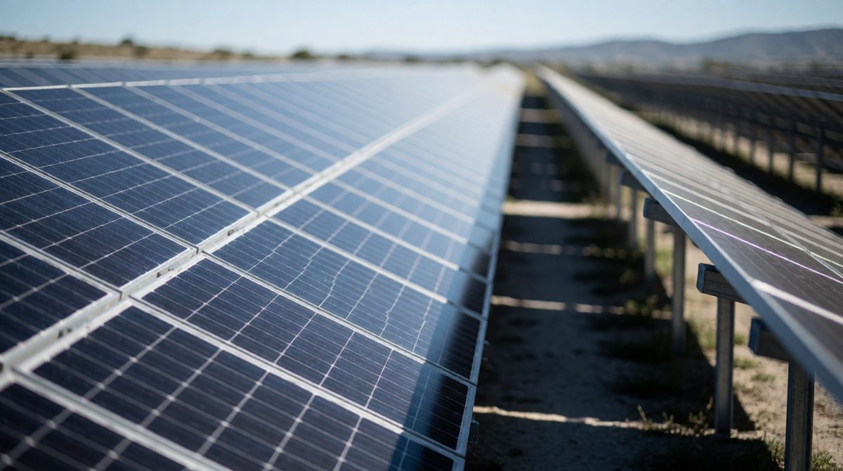 Solar panels turn sunlight into electricity