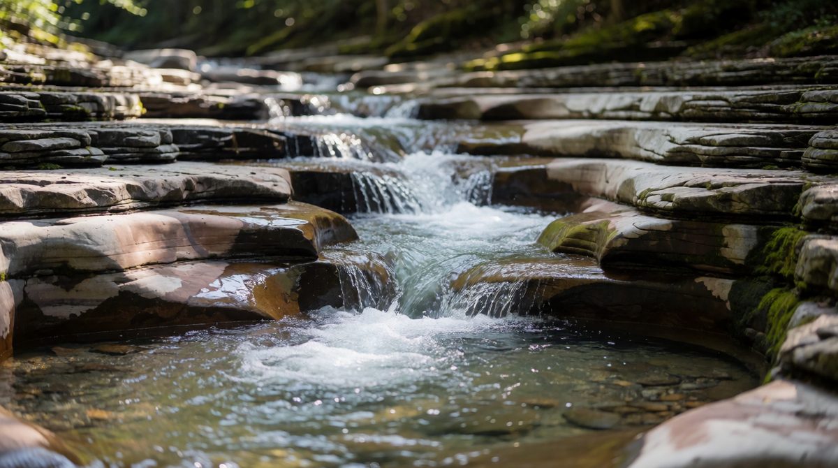 Rock type affects how a river shapes the land