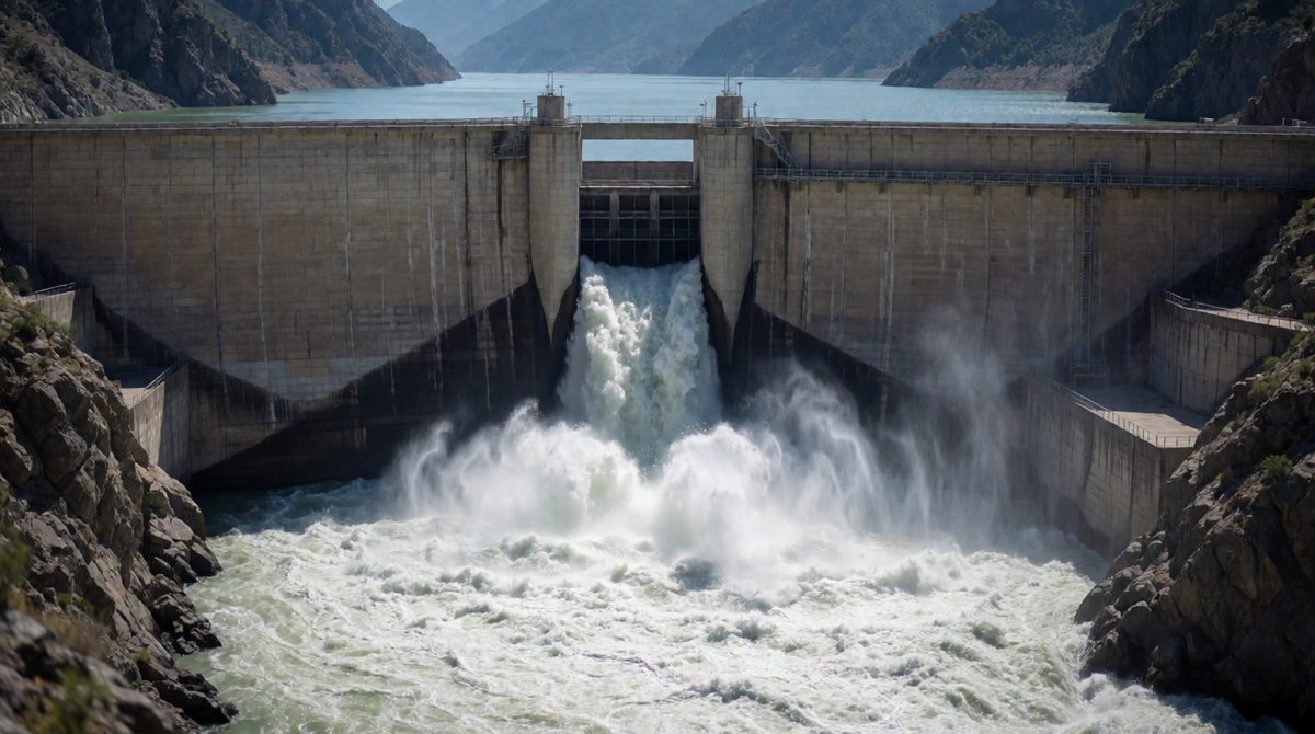 Hydroelectric power uses flowing water