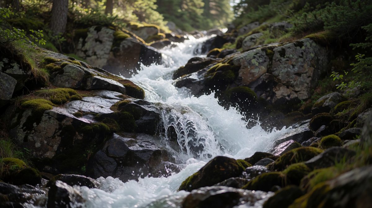 Steep slopes make rivers flow faster