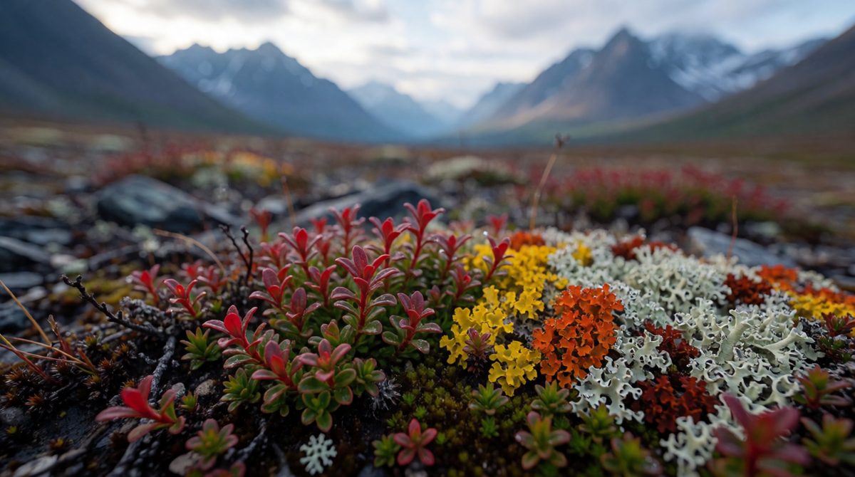 Tundra plants grow low to the ground