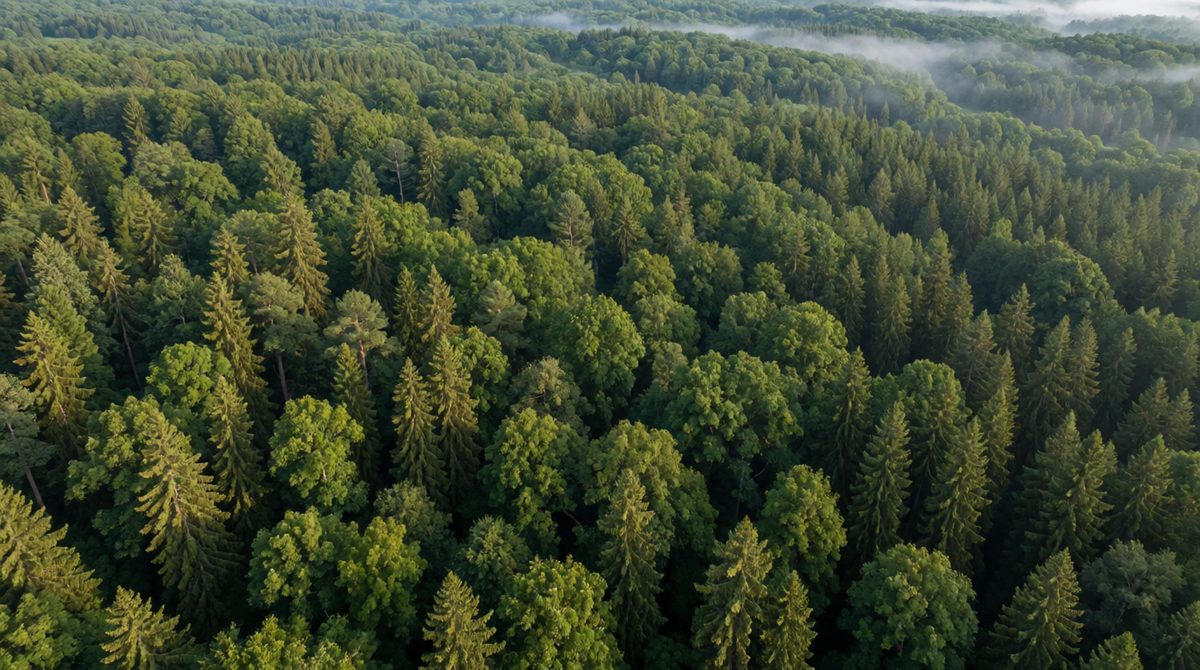 Forests store carbon and regulate the climate
