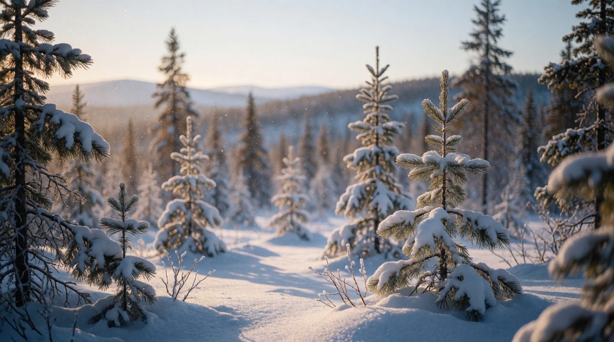 Taiga forest stretches across northern Russia and Canada