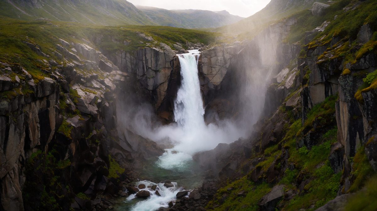 Waterfalls and gorges are upland river features