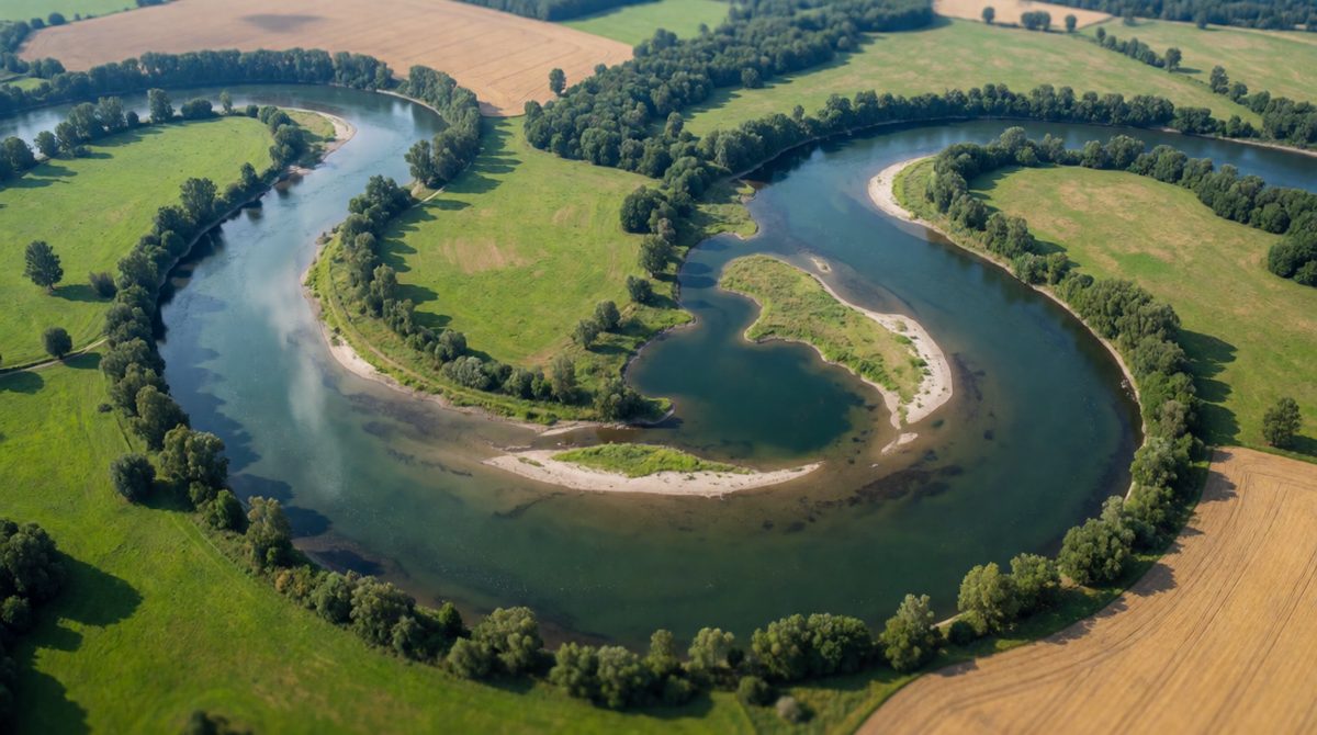 Oxbow lakes form when a meander is cut off
