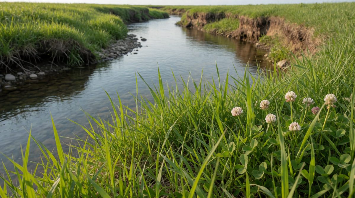 Natural levees form along river banks