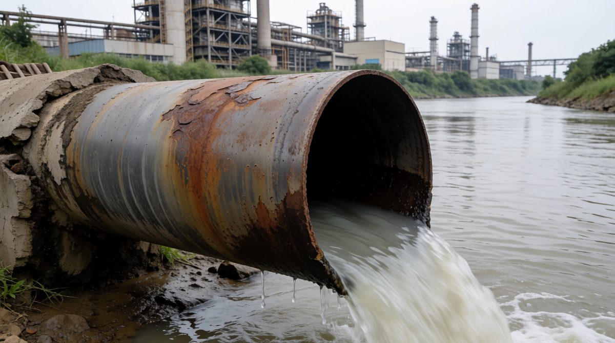 Industrial waste can pollute rivers
