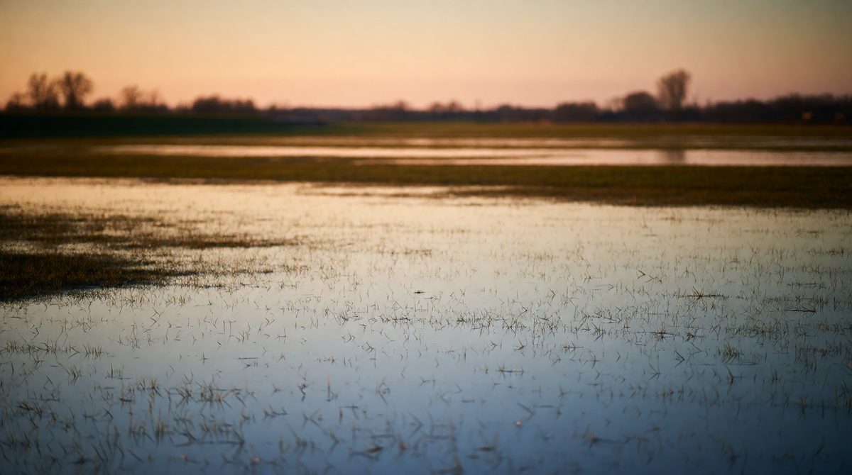 Low-lying land floods more easily