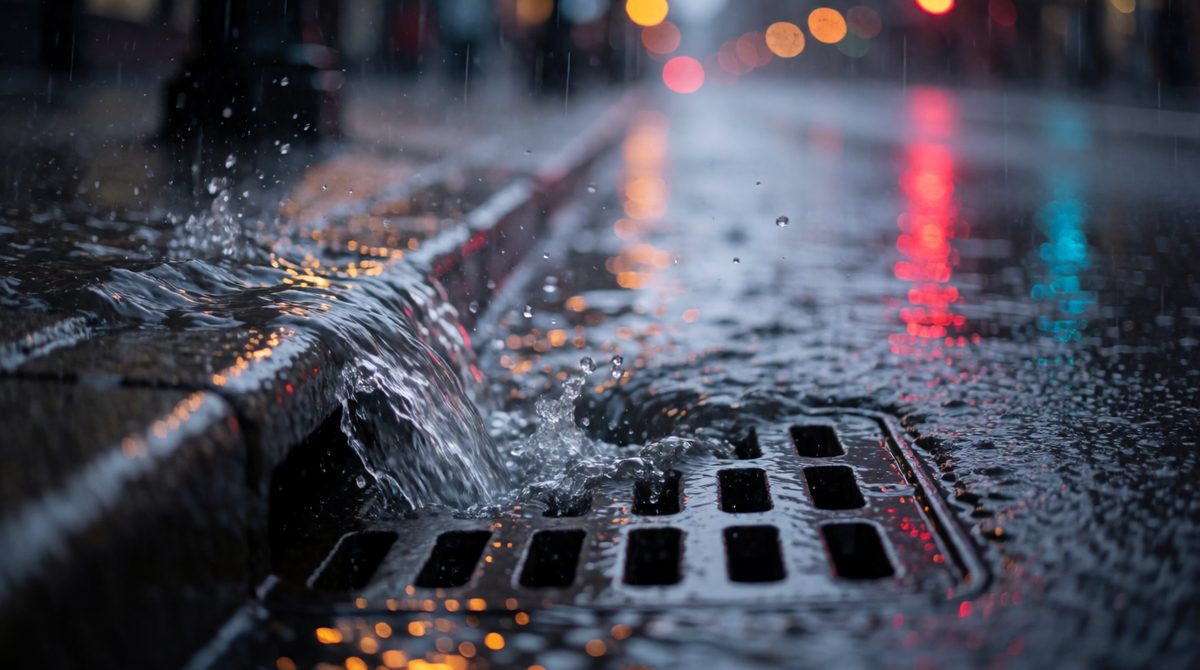 Hard surfaces in towns increase flood risk