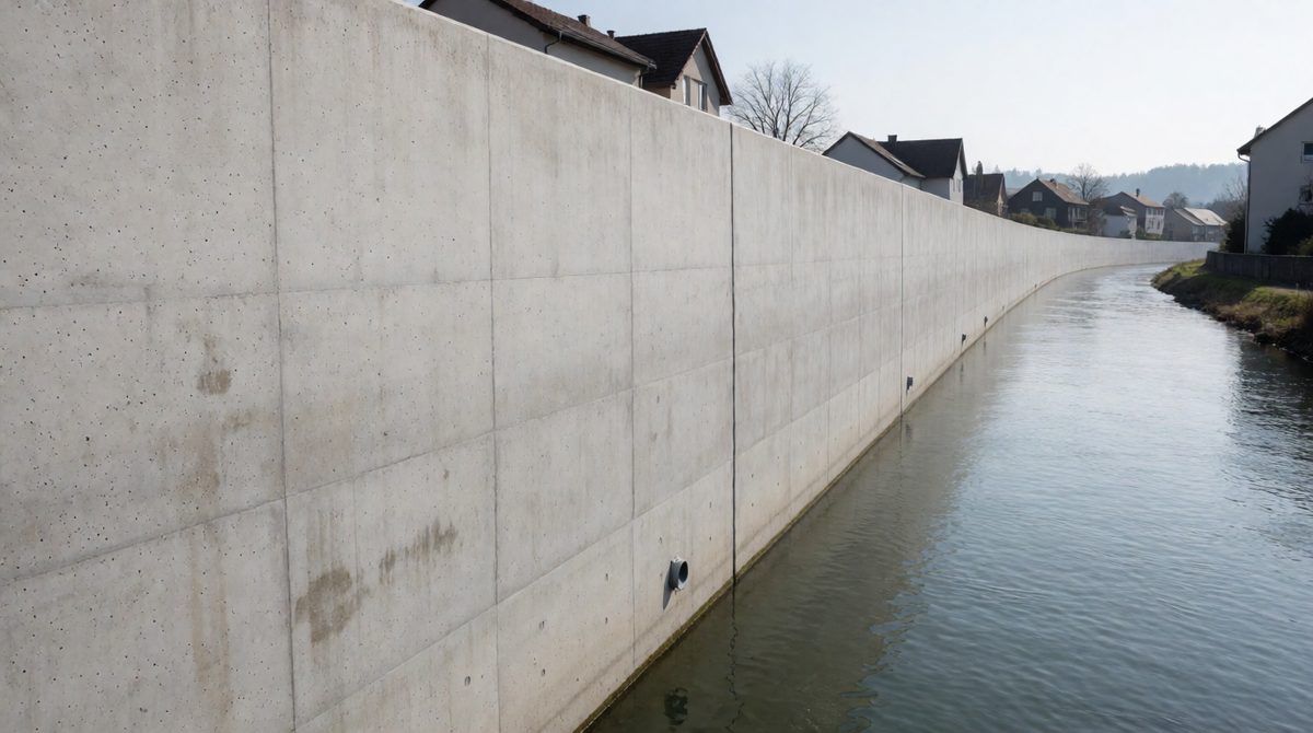 Hard engineering protects towns from flooding