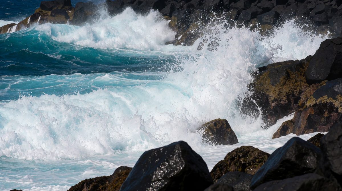 Waves shape the coastline