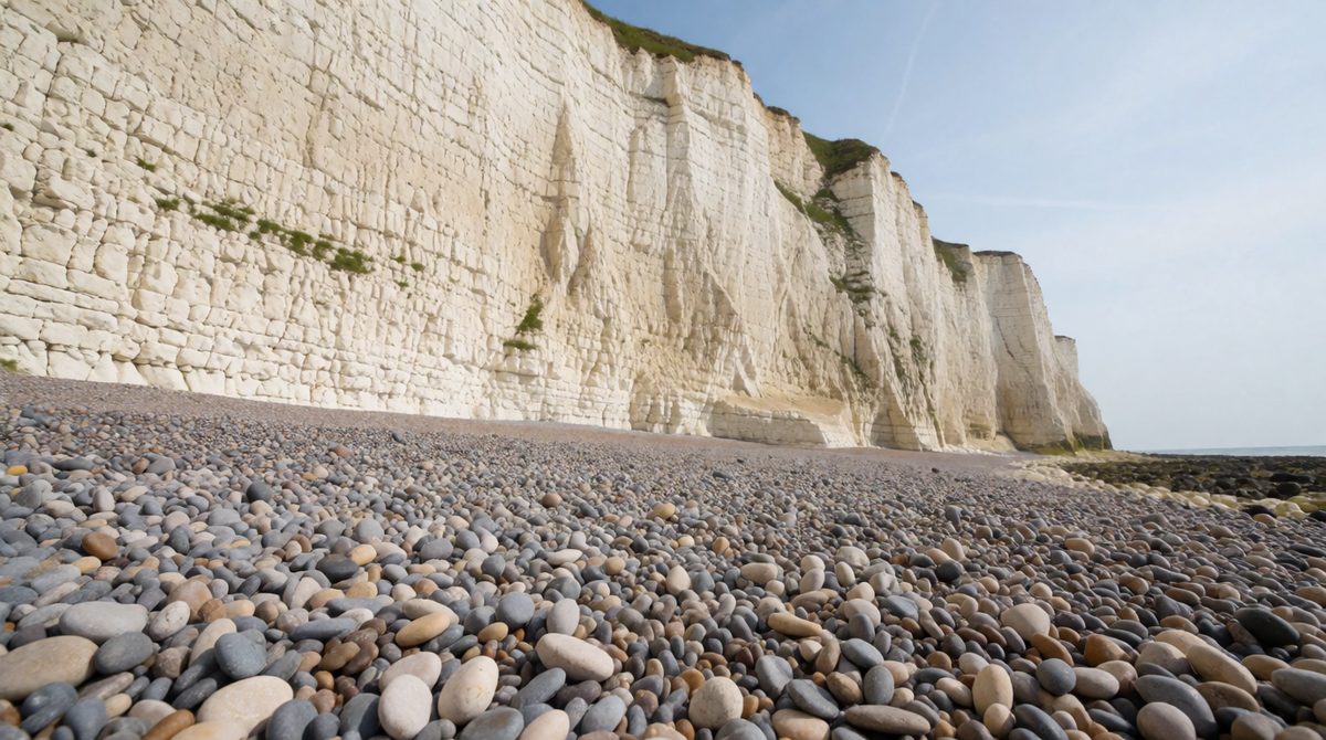 Cliffs form as waves erode the land