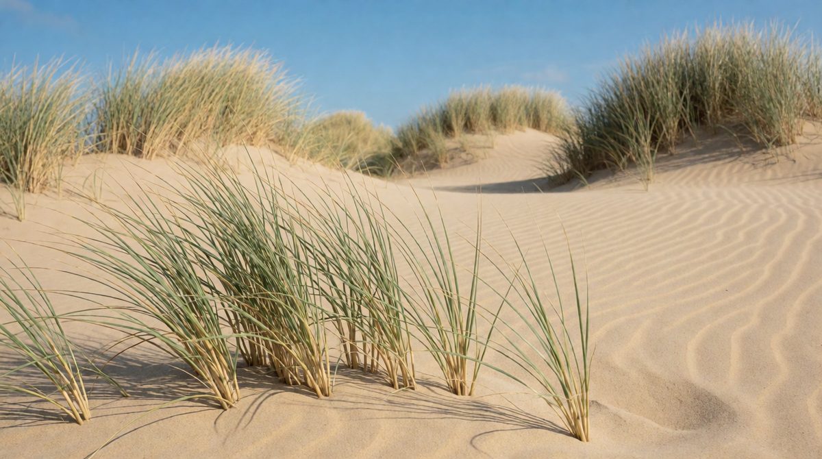 Dune plants are adapted to dry, salty conditions
