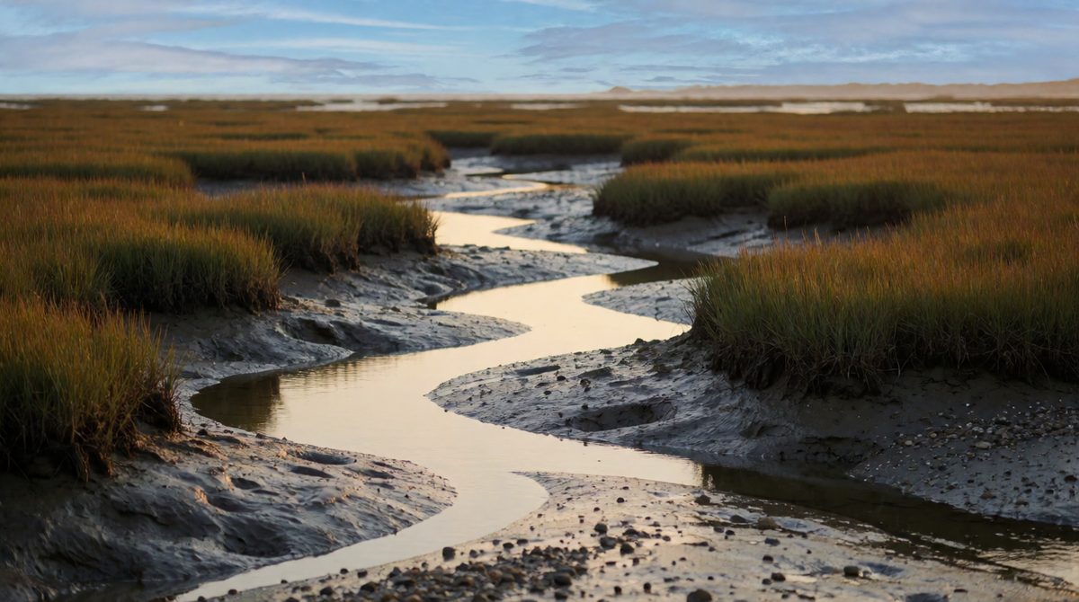 Salt marshes are flooded by the tide twice a day