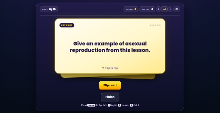 New: Flash Cards for IGCSE Biology, Built Into Every Lesson