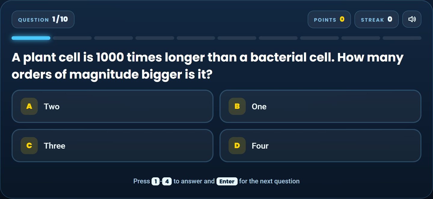 AQA GCSE Biology lesson quiz: Its own quiz, written from the lesson