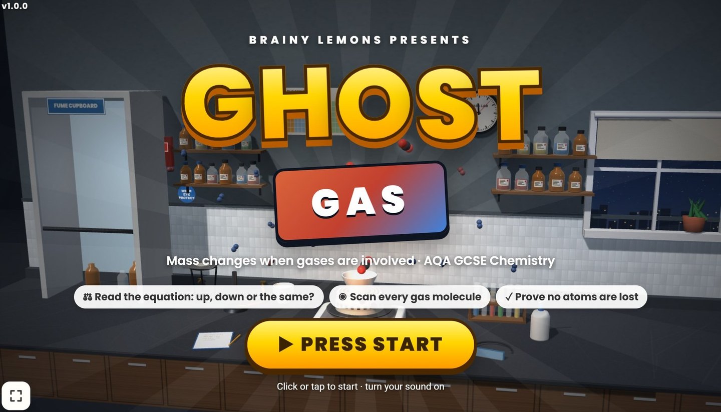 Ghost Gas - AQA GCSE Chemistry 3D game