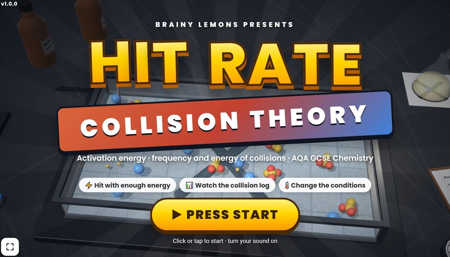 Hit Rate - AQA GCSE Chemistry 3D game